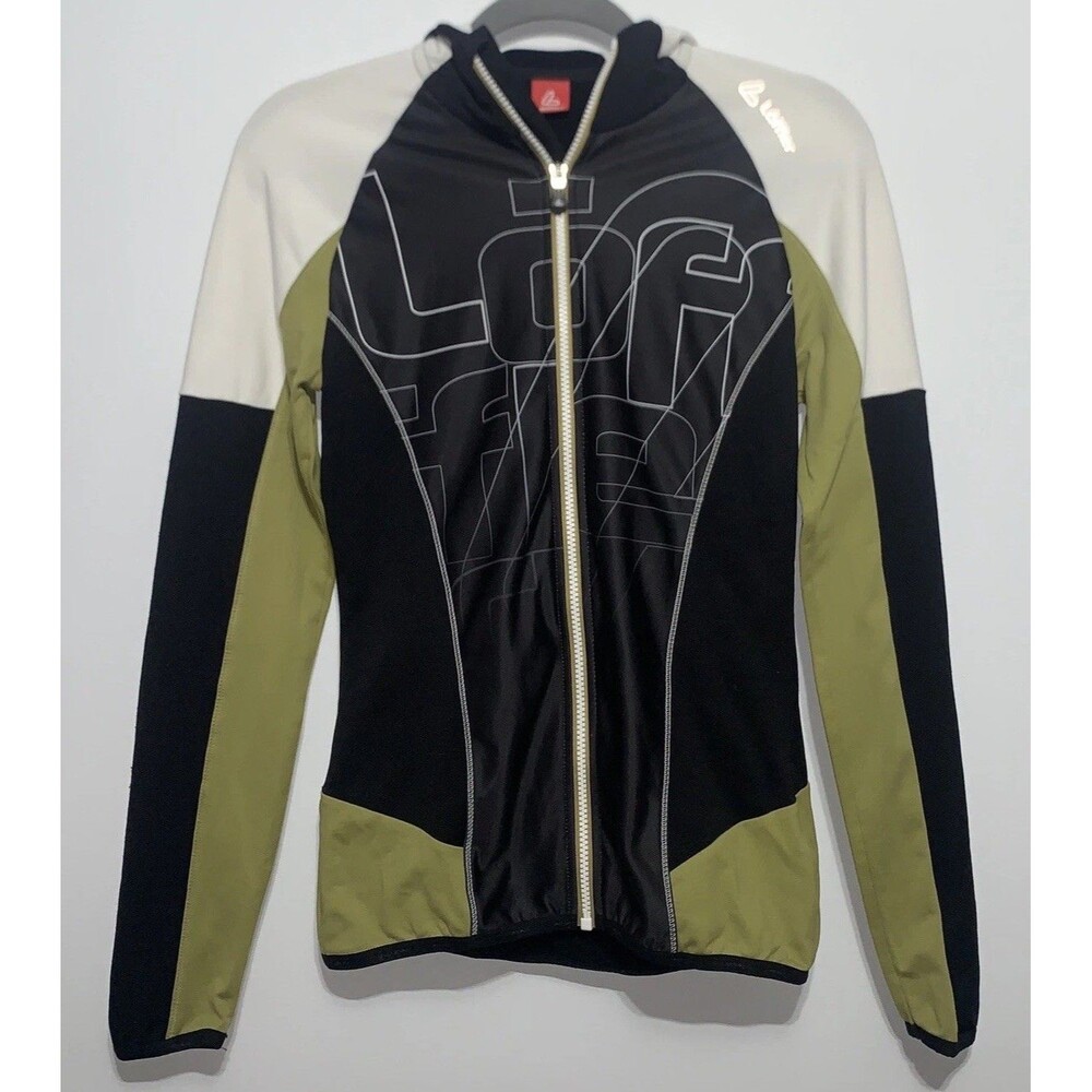Loffler Women’s Cycling Jacket Hooded Sweatshirt Sweater Top Long Sleeve Size SX